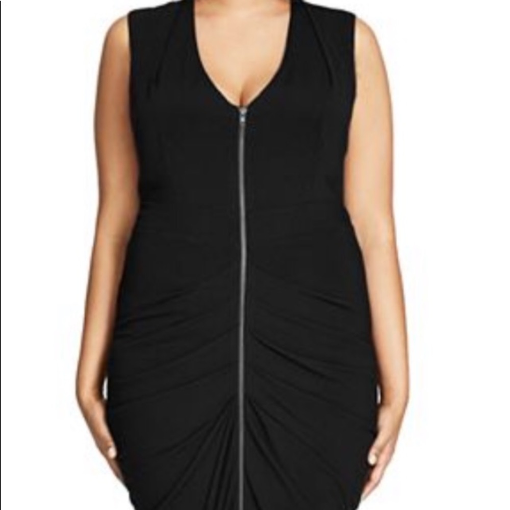 City Chic Draped Midi Dress